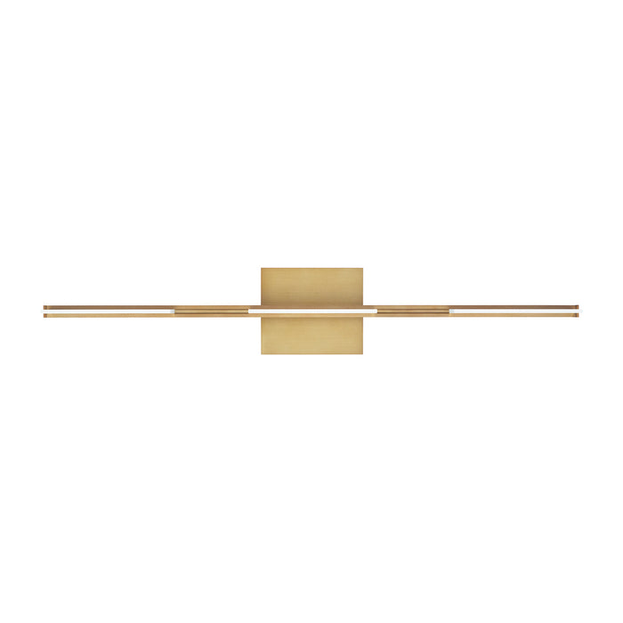 Tris 3-Light Bath Vanity Light in Aged Brass