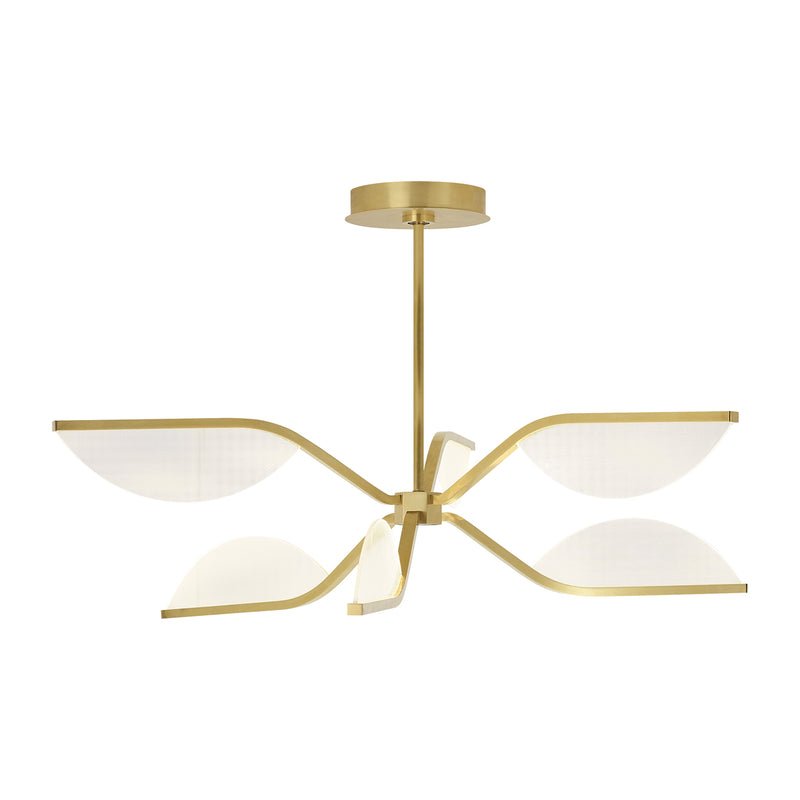 Belterra 30 Flushmount/Chandelier in Natural Brass