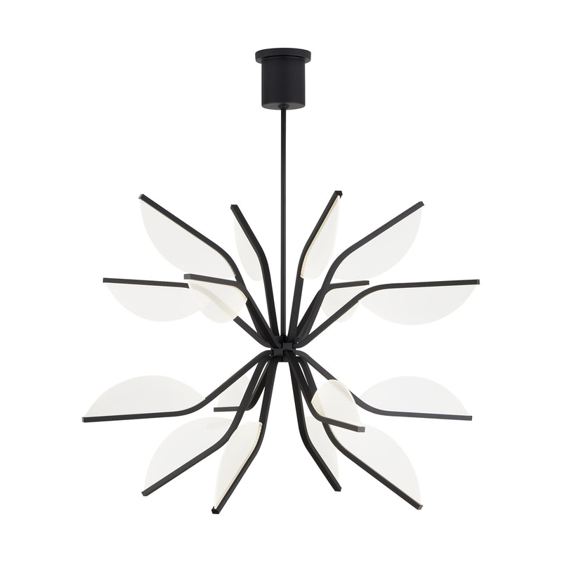 Belterra 38" Globe Chandelier in Matte Black