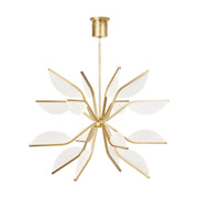 Belterra 38" Globe Chandelier in Natural Brass