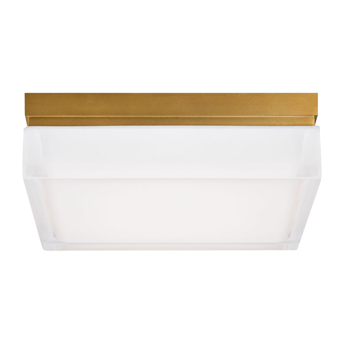 Boxie Large Flush Mount in Aged Brass