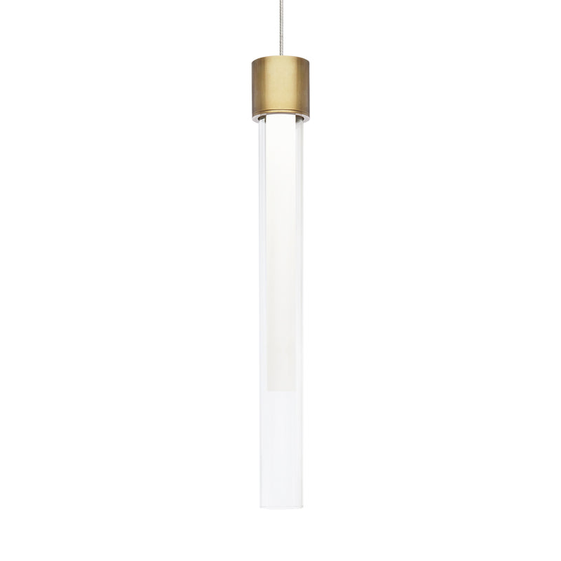 Mini Linger Pendant in Natural Brass