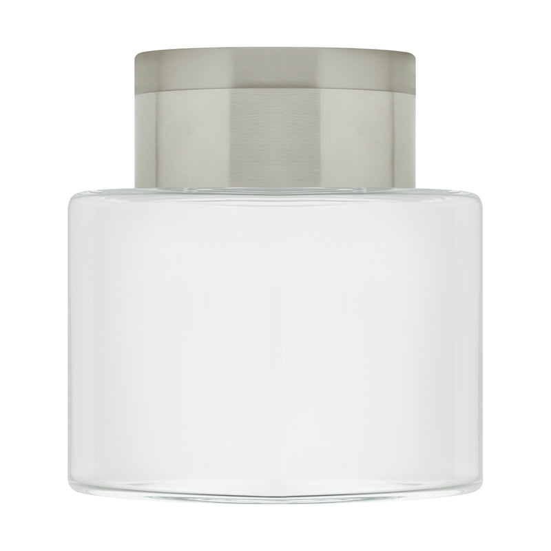 Casen Drum Flush Mount in Satin Nickel