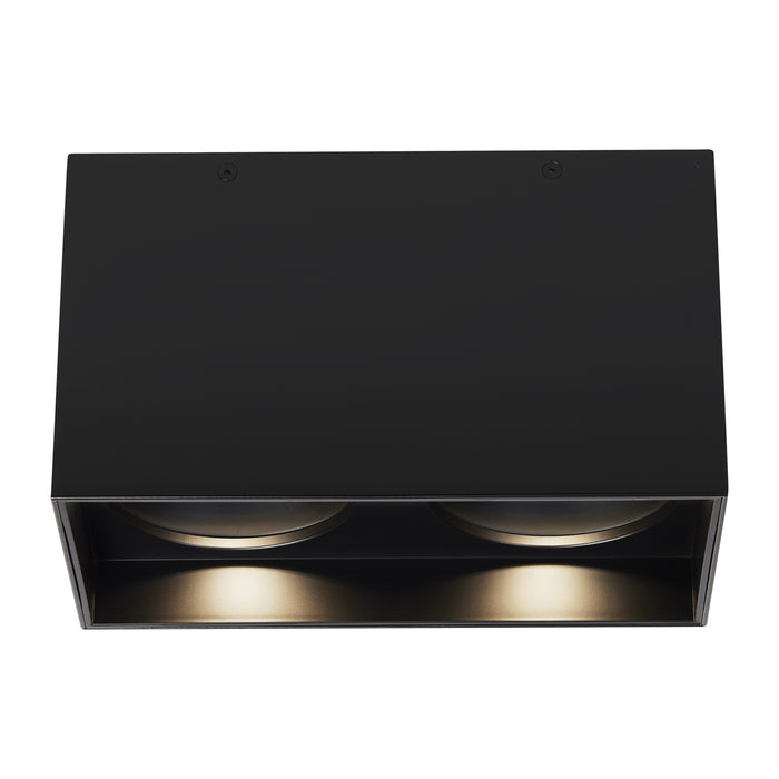 Exo 6" Dual Flush Mount in Black