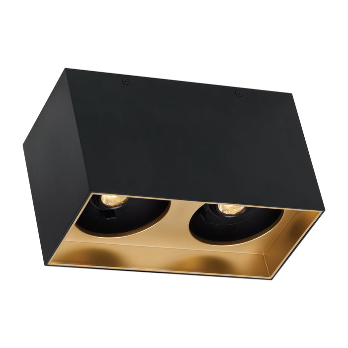 Exo 6" Dual Flush Mount in Gold Haze