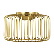 Kai 15" Flush Mount in Plated Brass