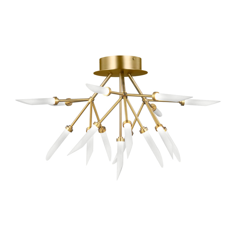 Spur Ceiling in Aged Brass