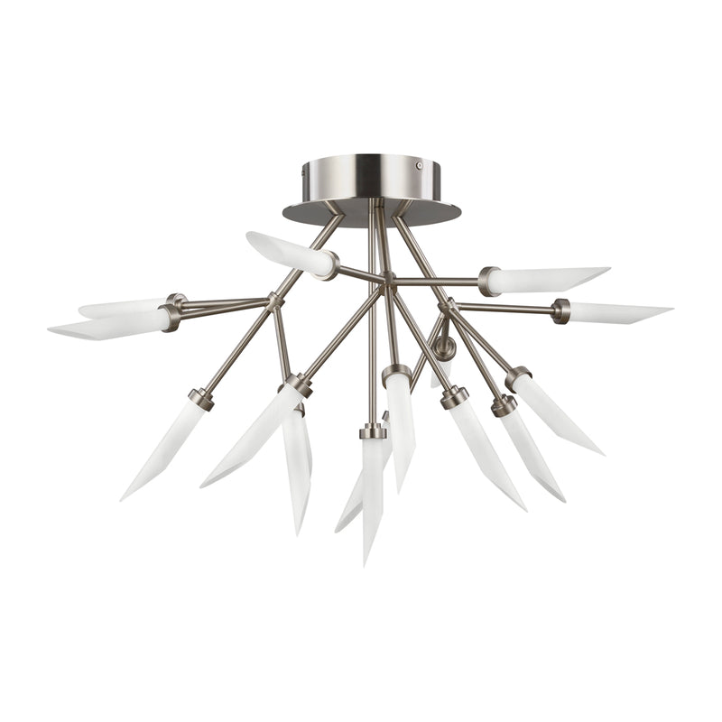 Spur Ceiling in Satin Nickel