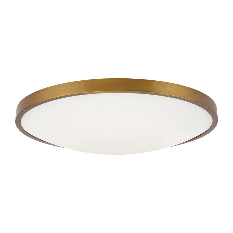 Vance 13" Flush Mount in Aged Brass