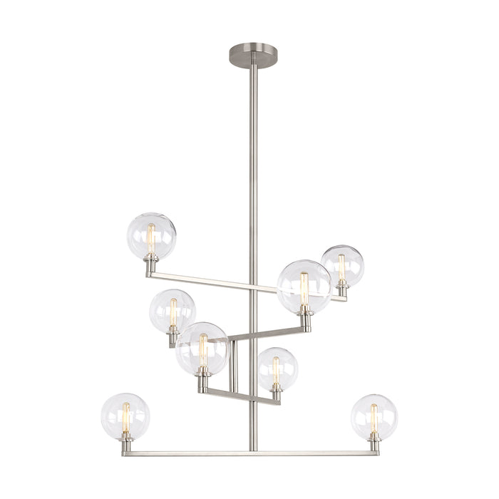 Gambit Chandelier in Satin Nickel