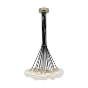 Gambit 19-Light Chandelier in Satin Nickel