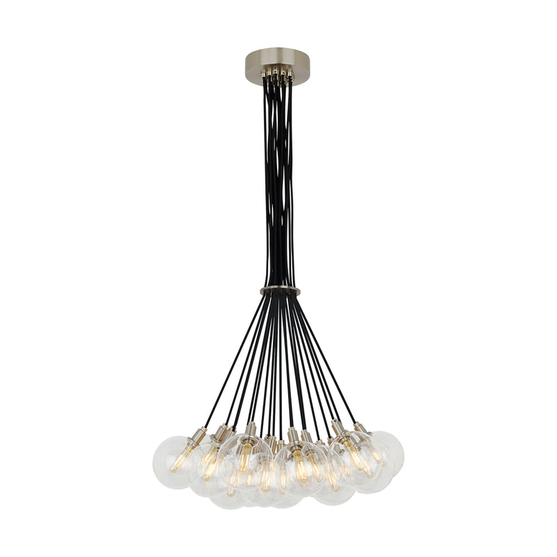 Gambit 19-Light Chandelier in Satin Nickel