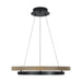 Grace 30" Chandelier in MATTE BLACK/WEATHERED OAK WOOD