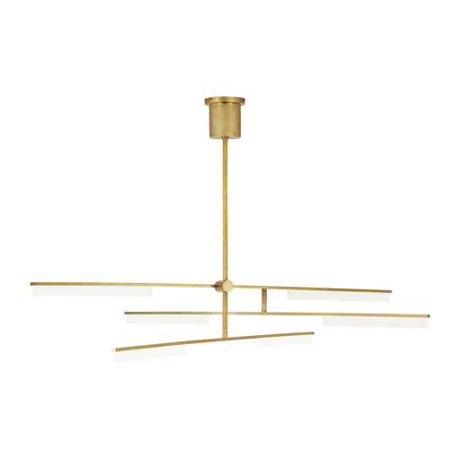 Klee 6-Light Chandelier in Natural Brass