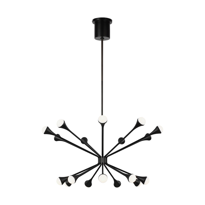 Lody 18-Light Chandelier in Matte Black