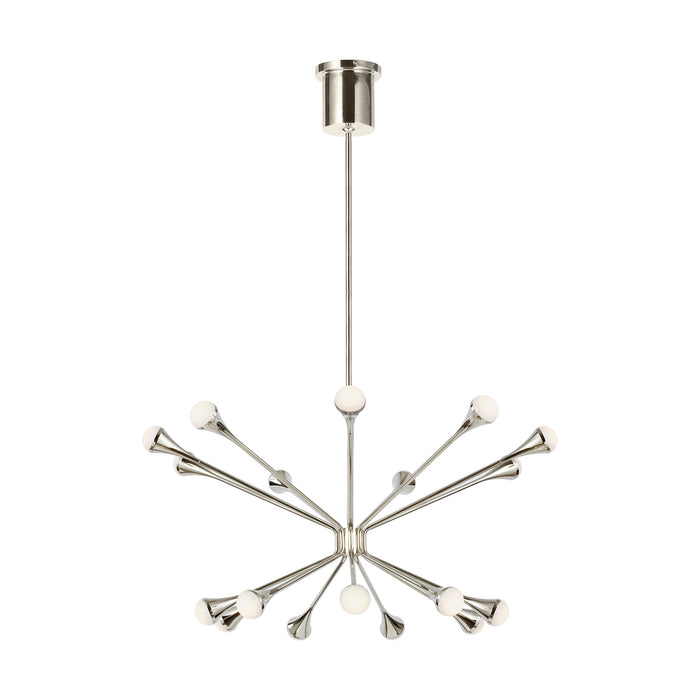 Lody 18-Light Chandelier in Polished Nickel