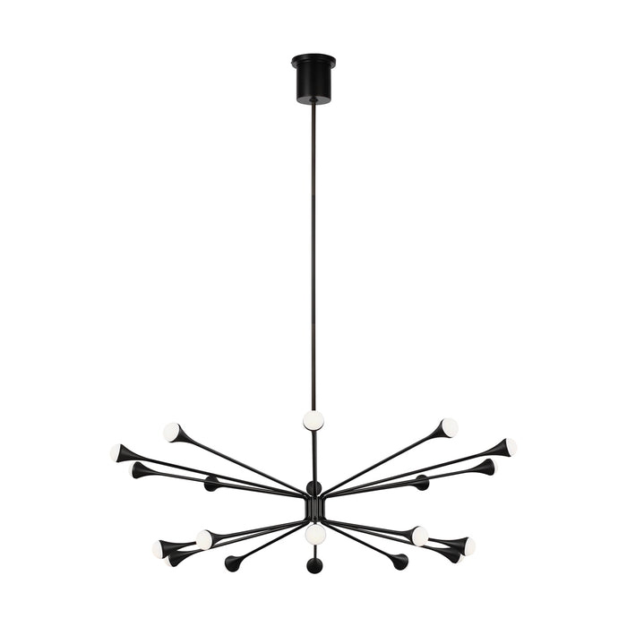 Lody 20-Light Chandelier in Matte Black