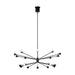 Lody 20-Light Chandelier in Matte Black