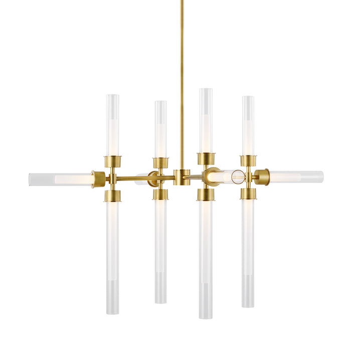 Linger 12-Light Chandelier in Natural Brass