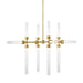 Linger 12-Light Chandelier in Natural Brass