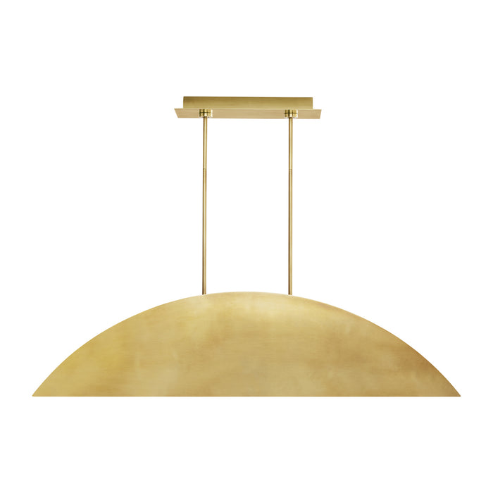 Bau 50" Linear Suspension in Natural Brass