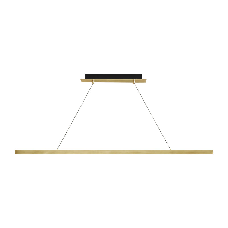 Dessau 48" Linear Suspension in Natural Brass