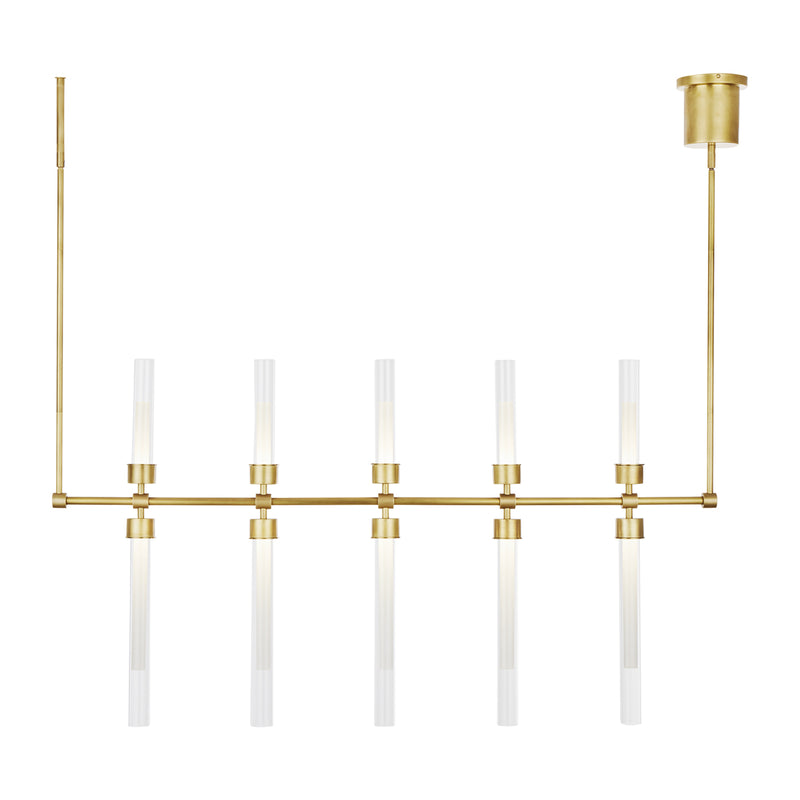 Linger 48" Linear Suspension in Natural Brass
