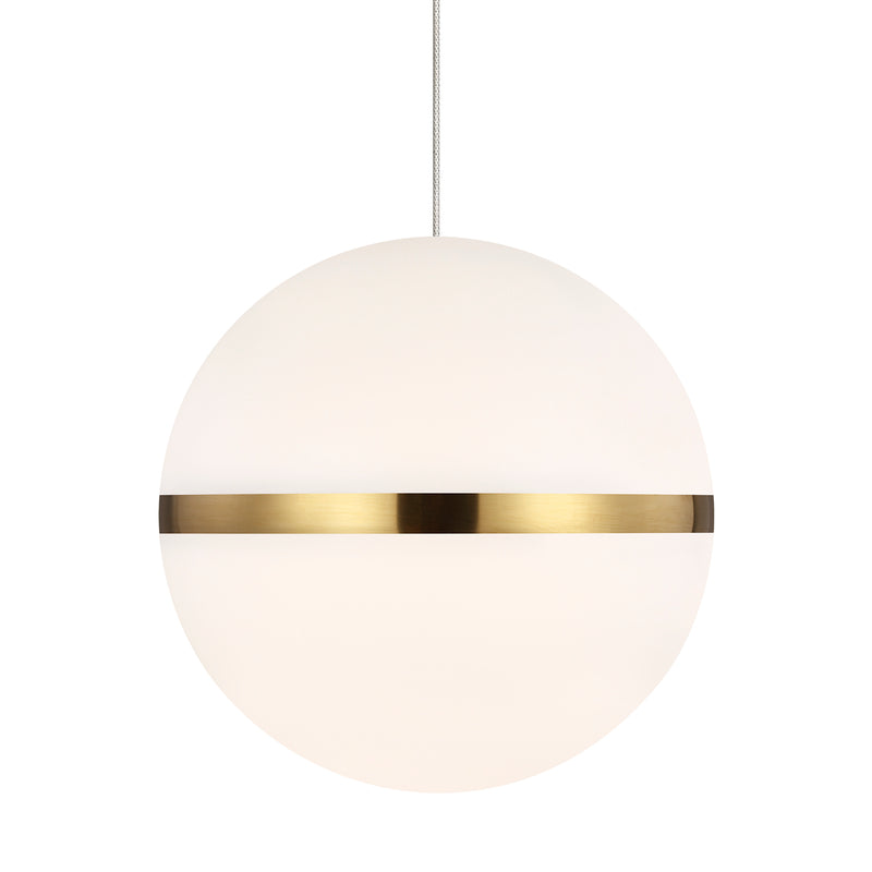 Mini Hanea Pendant in Natural Brass