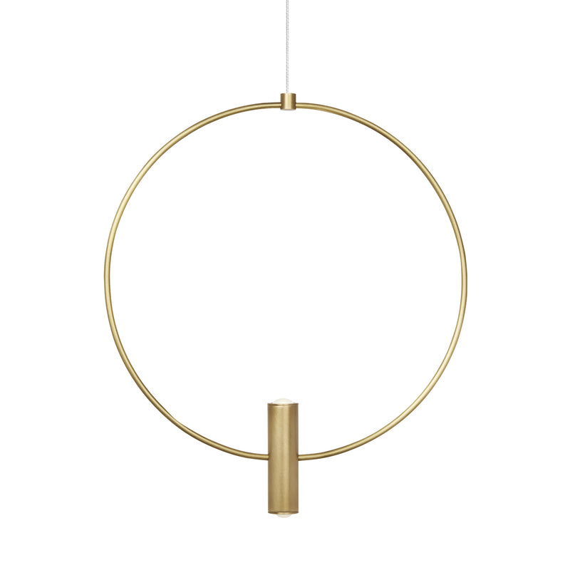 Mini Layla 13" Pendant in Natural Brass