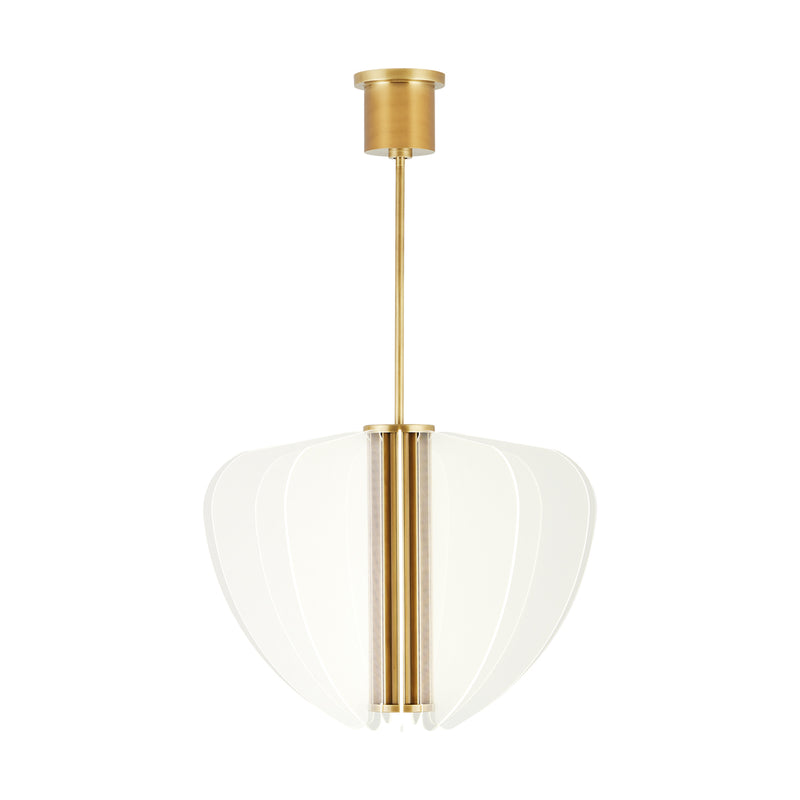 Nyra 28" Chandelier in Plated Brass