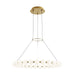 Orbet 30" Chandelier in Natural Brass