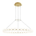 Orbet 36" Chandelier in Natural Brass