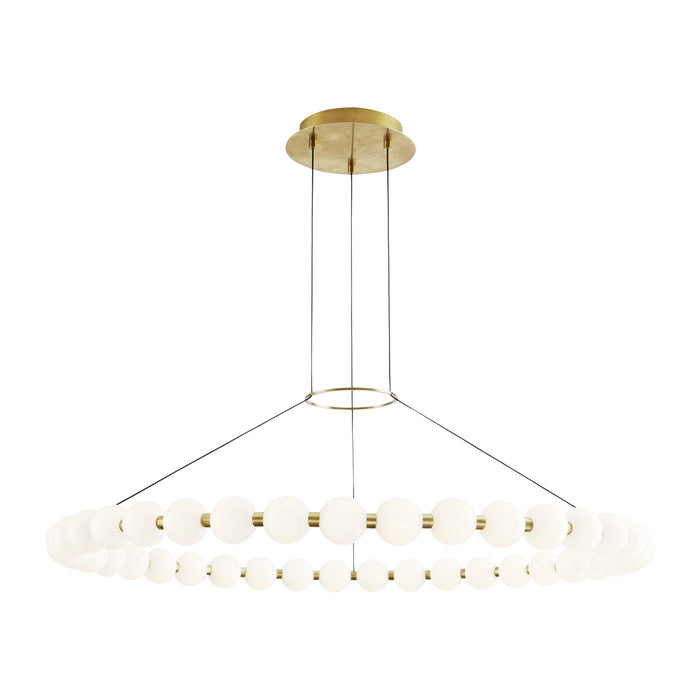 Orbet 42" Chandelier in Natural Brass