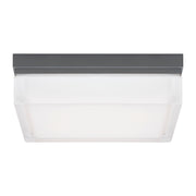 Boxie Large Outdoor Wall Sconce/Flush Mount in Charcoal