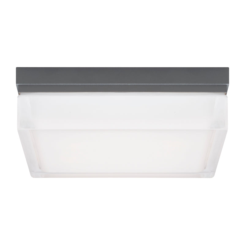 Boxie Large Outdoor Wall Sconce/Flush Mount in Charcoal