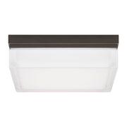 Boxie Large Outdoor Wall Sconce/Flush Mount in Bronze