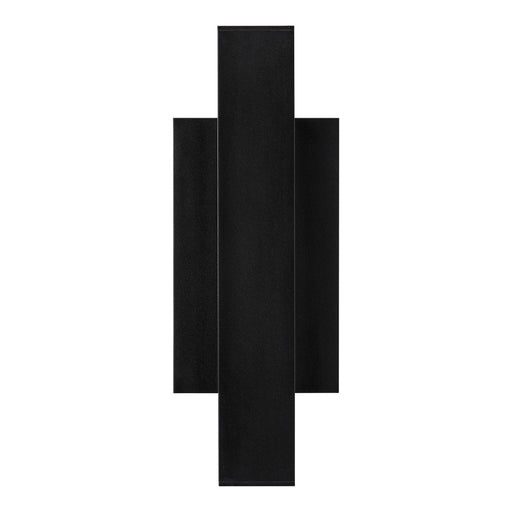 Chara Square 12" Outdoor Wall Sconce in Black
