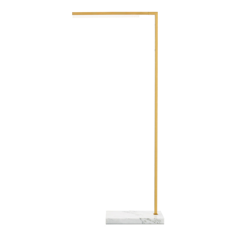 Klee 43 Floor Lamp in NATURAL BRASS/WHITE MARBLE