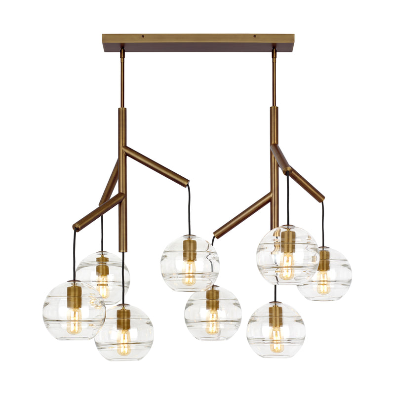 Sedona Double Chandelier in Aged Brass