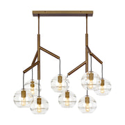 Sedona Double Chandelier in Aged Brass