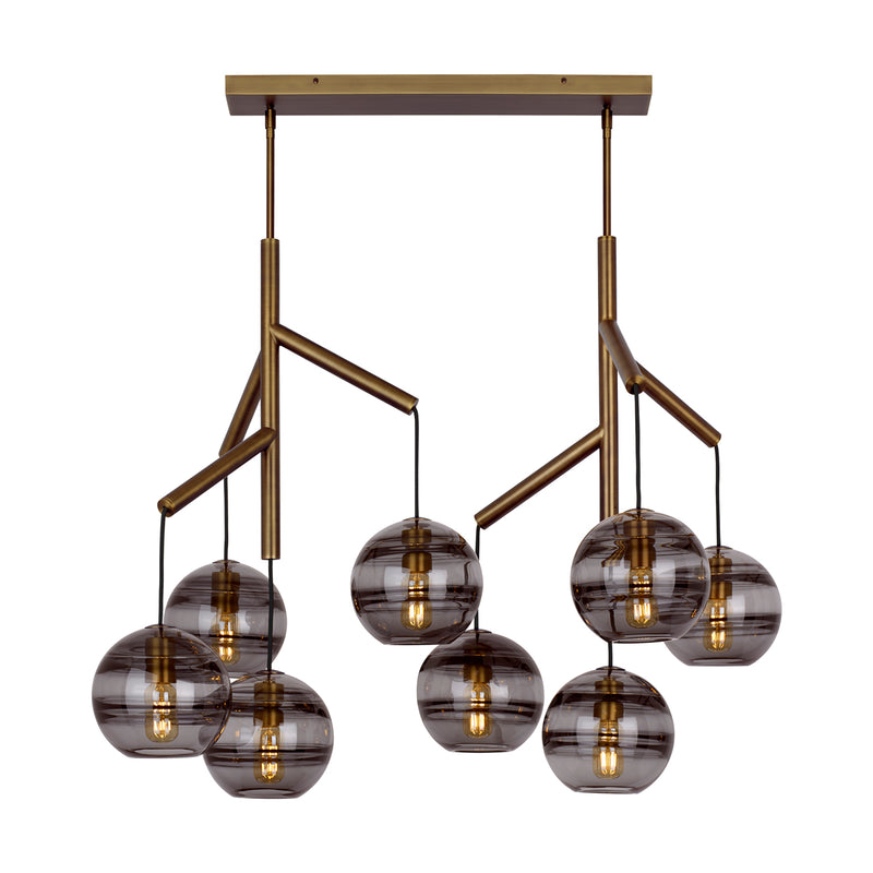 Sedona Double Chandelier in Aged Brass