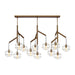 Sedona Triple Chandelier in Aged Brass