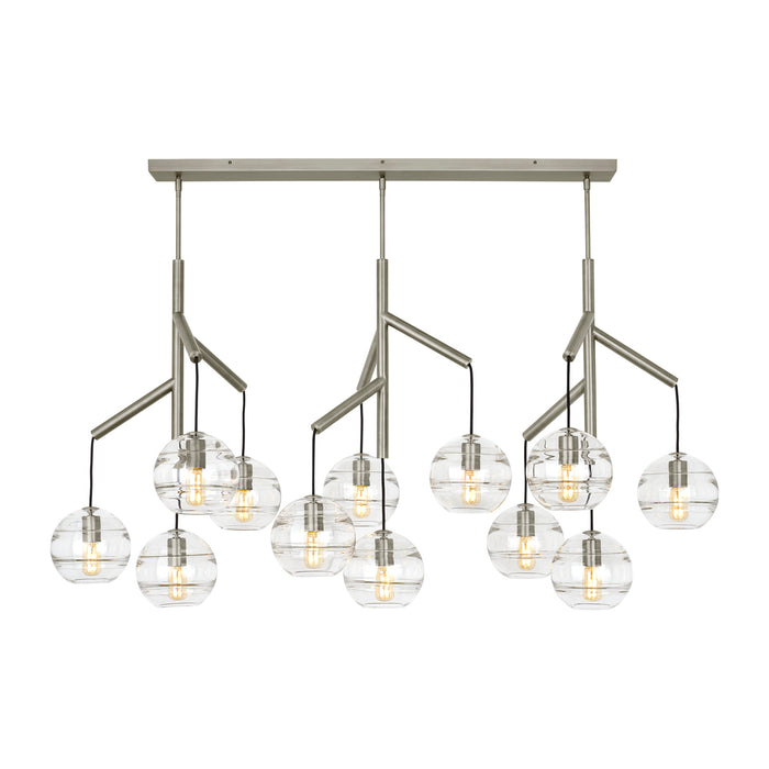 Sedona Triple Chandelier in Satin Nickel