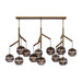 Sedona Triple Chandelier in Aged Brass