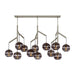 Sedona Triple Chandelier in Satin Nickel