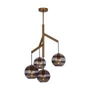 Sedona Single Chandelier in Aged Brass