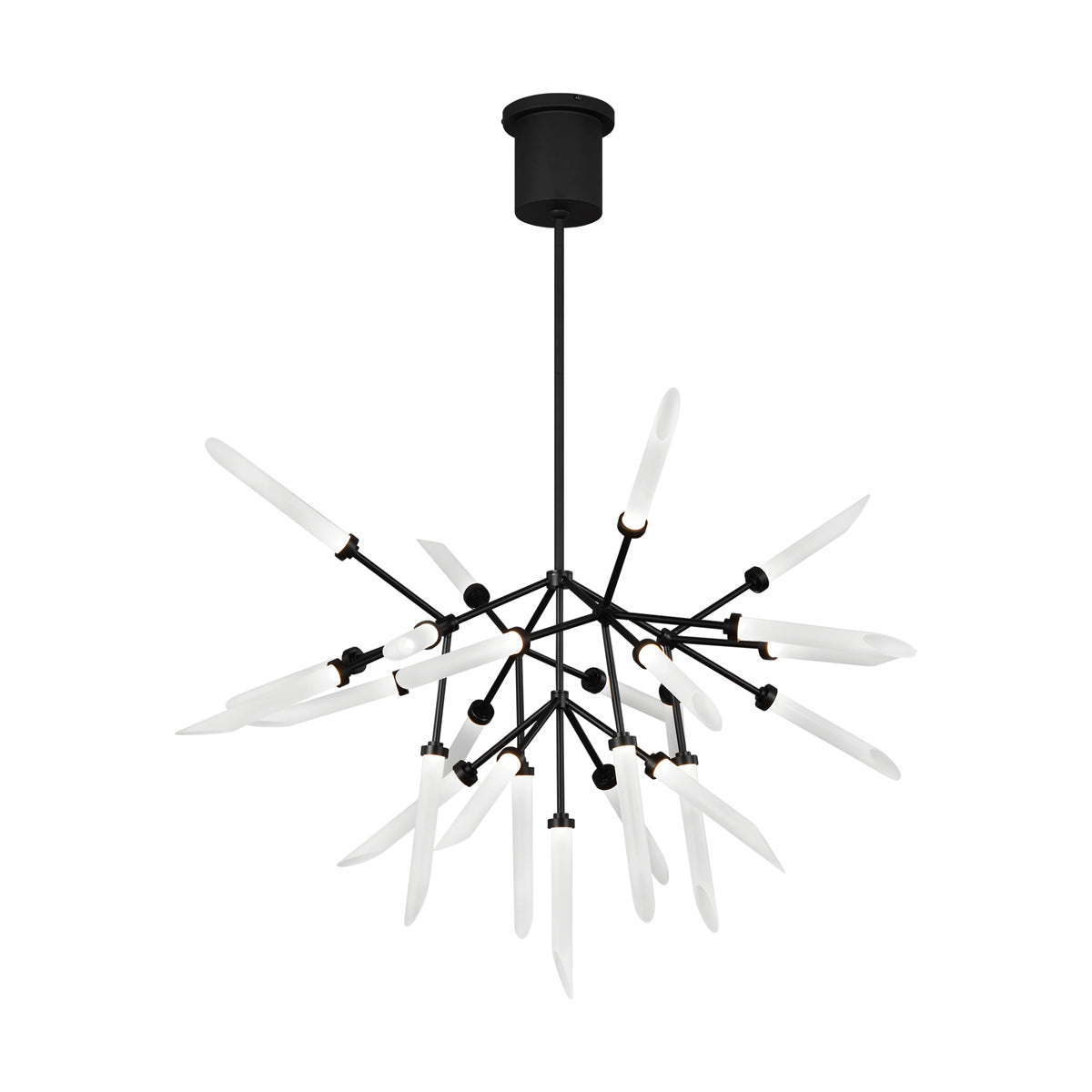 Spur Chandelier in Matte Black