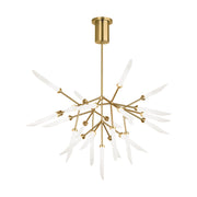 Spur Chandelier in Aged Brass