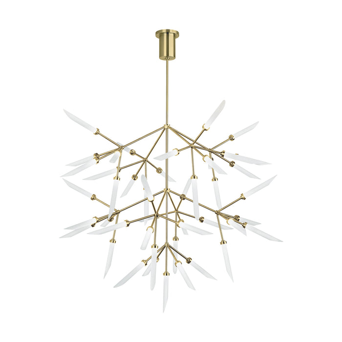 Spur Grande Chandelier in Aged Brass