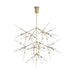 Spur Grande Chandelier in Aged Brass